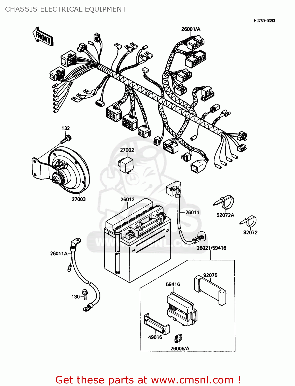 CHASSIS ELECTRICAL EQUIPMENT EL250B2 ELIMINATOR 1988 USA CALIFORNIA