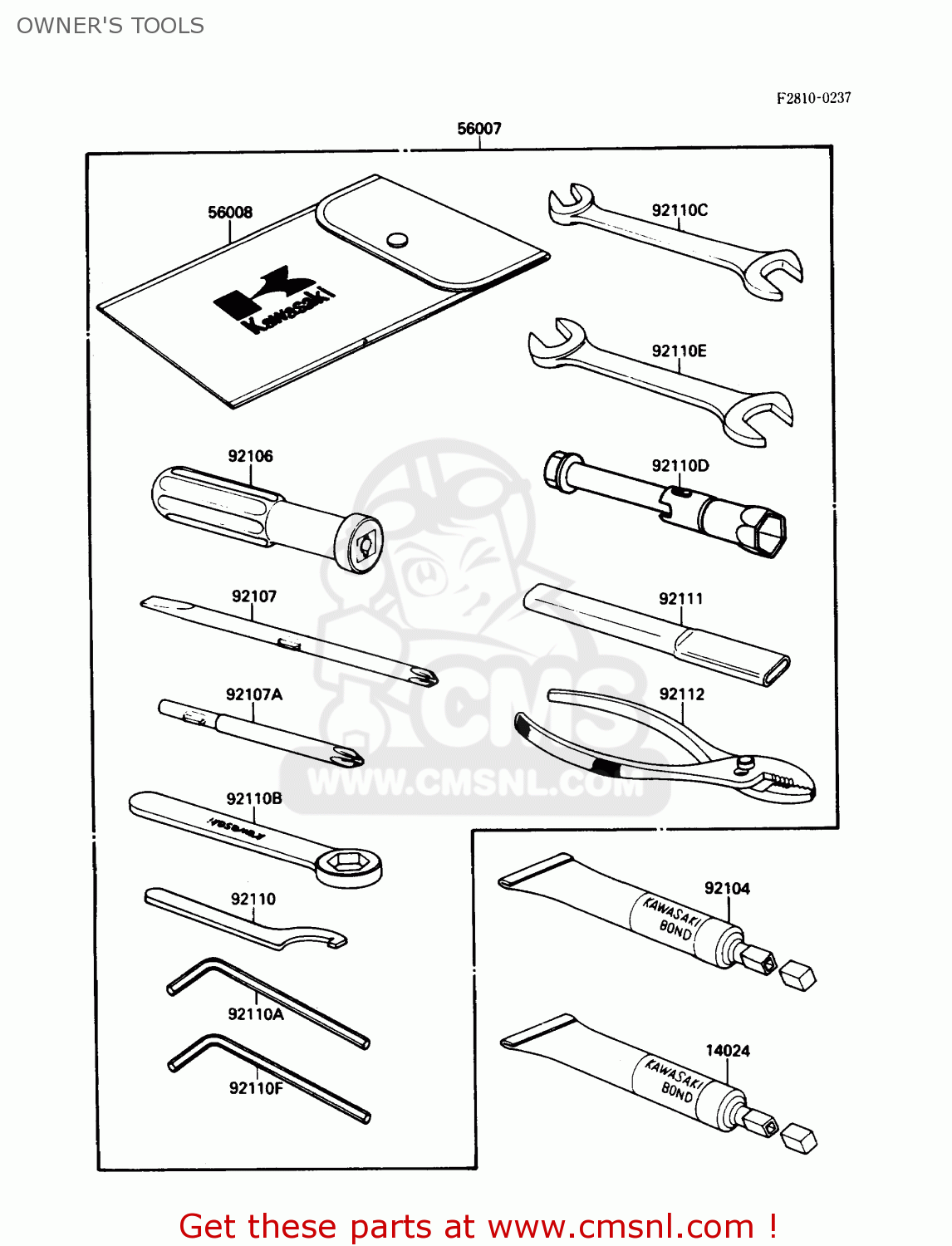 OWNER'S TOOLS EL250B2 ELIMINATOR 1988 USA CALIFORNIA
