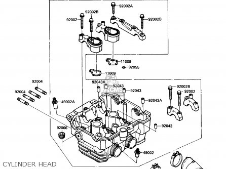 CYLINDER HEAD - EL250B2 ELIMINATOR 1988 USA CALIFORNIA