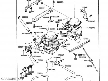 CARBURETOR - EL250B2 ELIMINATOR 1988 USA CALIFORNIA
