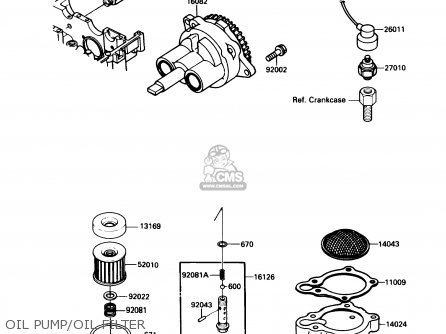 OIL PUMP/OIL FILTER - EL250B2 ELIMINATOR 1988 USA CALIFORNIA
