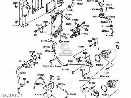 RADIATOR - EL250B2 ELIMINATOR 1988 USA CALIFORNIA