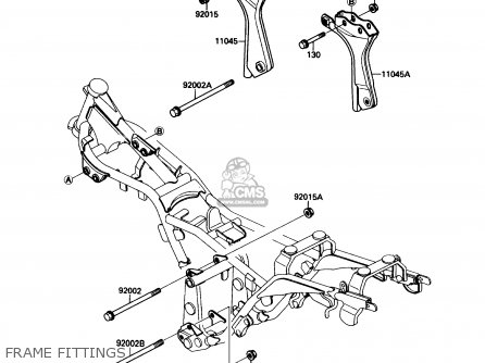FRAME FITTINGS - EL250B2 ELIMINATOR 1988 USA CALIFORNIA