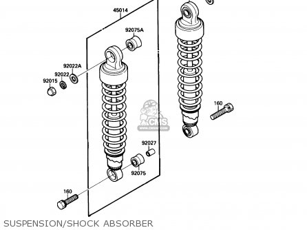 SUSPENSION/SHOCK ABSORBER - EL250B2 ELIMINATOR 1988 USA CALIFORNIA