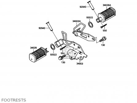 FOOTRESTS - EL250B2 ELIMINATOR 1988 USA CALIFORNIA