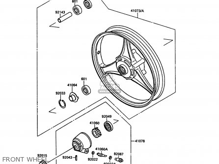 FRONT WHEEL - EL250B2 ELIMINATOR 1988 USA CALIFORNIA