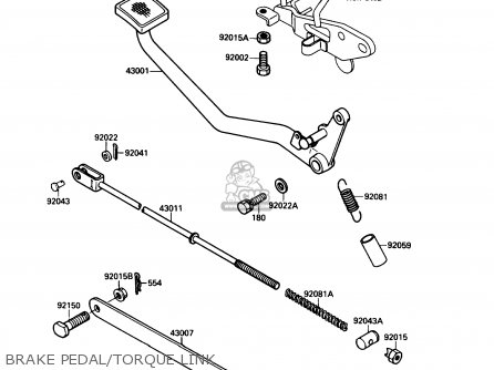 BRAKE PEDAL/TORQUE LINK - EL250B2 ELIMINATOR 1988 USA CALIFORNIA