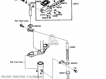 FRONT MASTER CYLINDER - EL250B2 ELIMINATOR 1988 USA CALIFORNIA