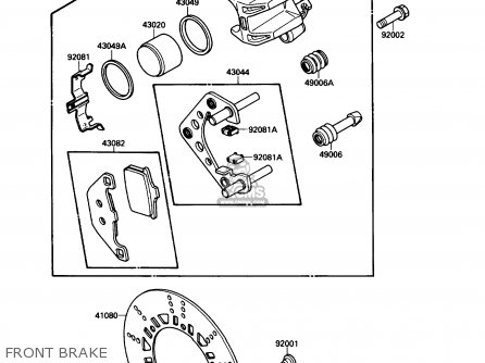 FRONT BRAKE - EL250B2 ELIMINATOR 1988 USA CALIFORNIA