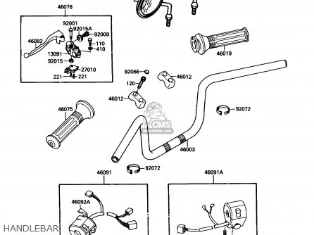 HANDLEBAR - EL250B2 ELIMINATOR 1988 USA CALIFORNIA