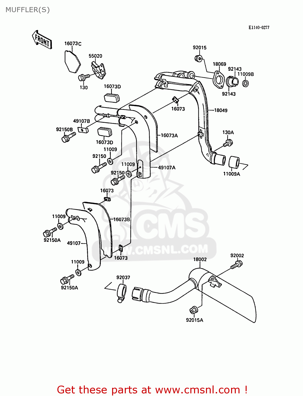 MUFFLER(S) EL250B3 ELIMINATOR 1989 SWITZERLAND FG