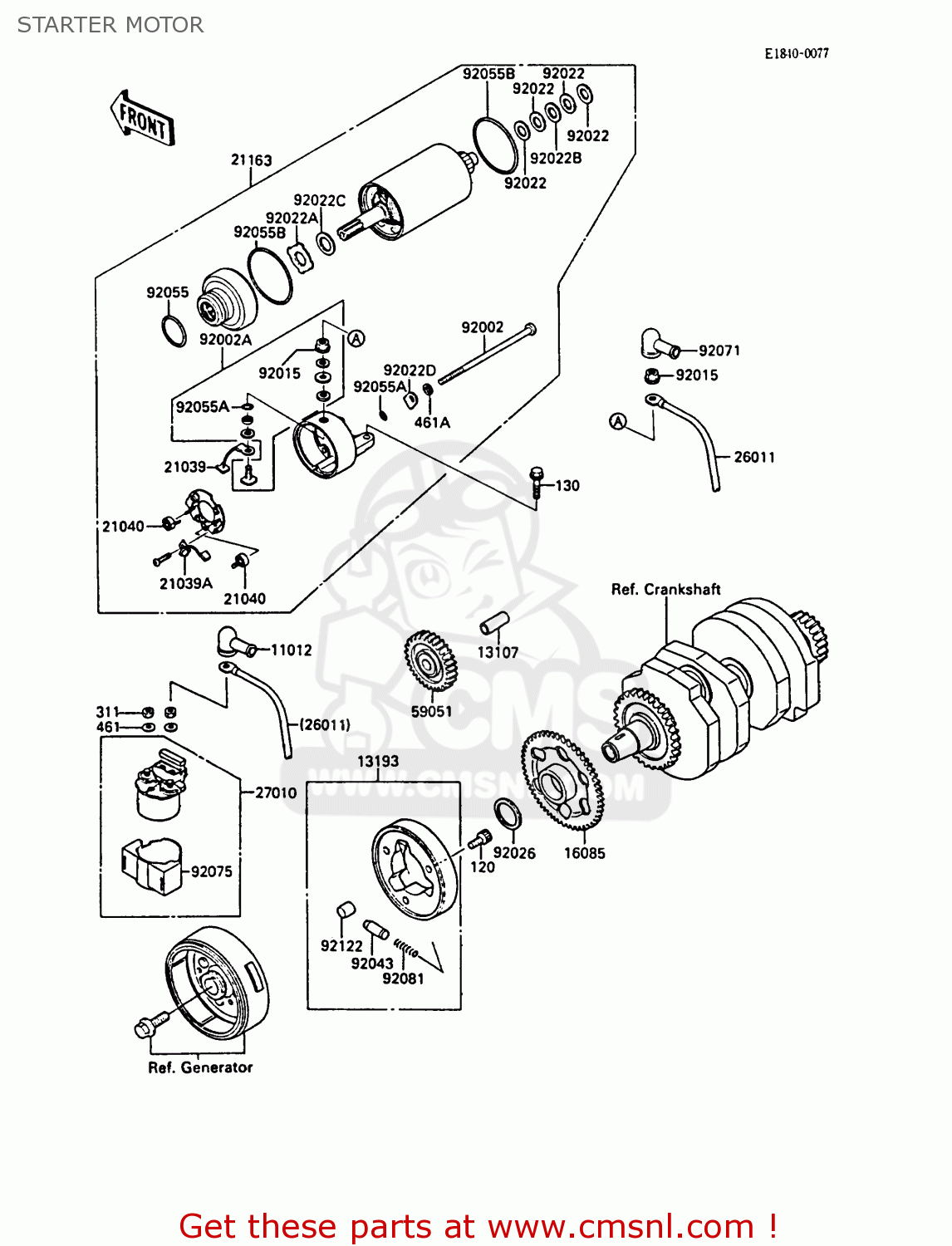 STARTER MOTOR EL250B3 ELIMINATOR 1989 SWITZERLAND FG