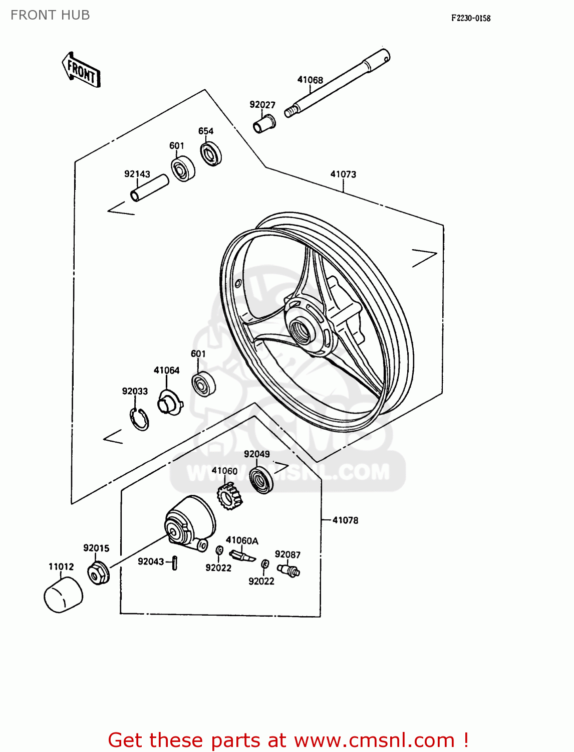 FRONT HUB EL250B3 ELIMINATOR 1989 SWITZERLAND FG