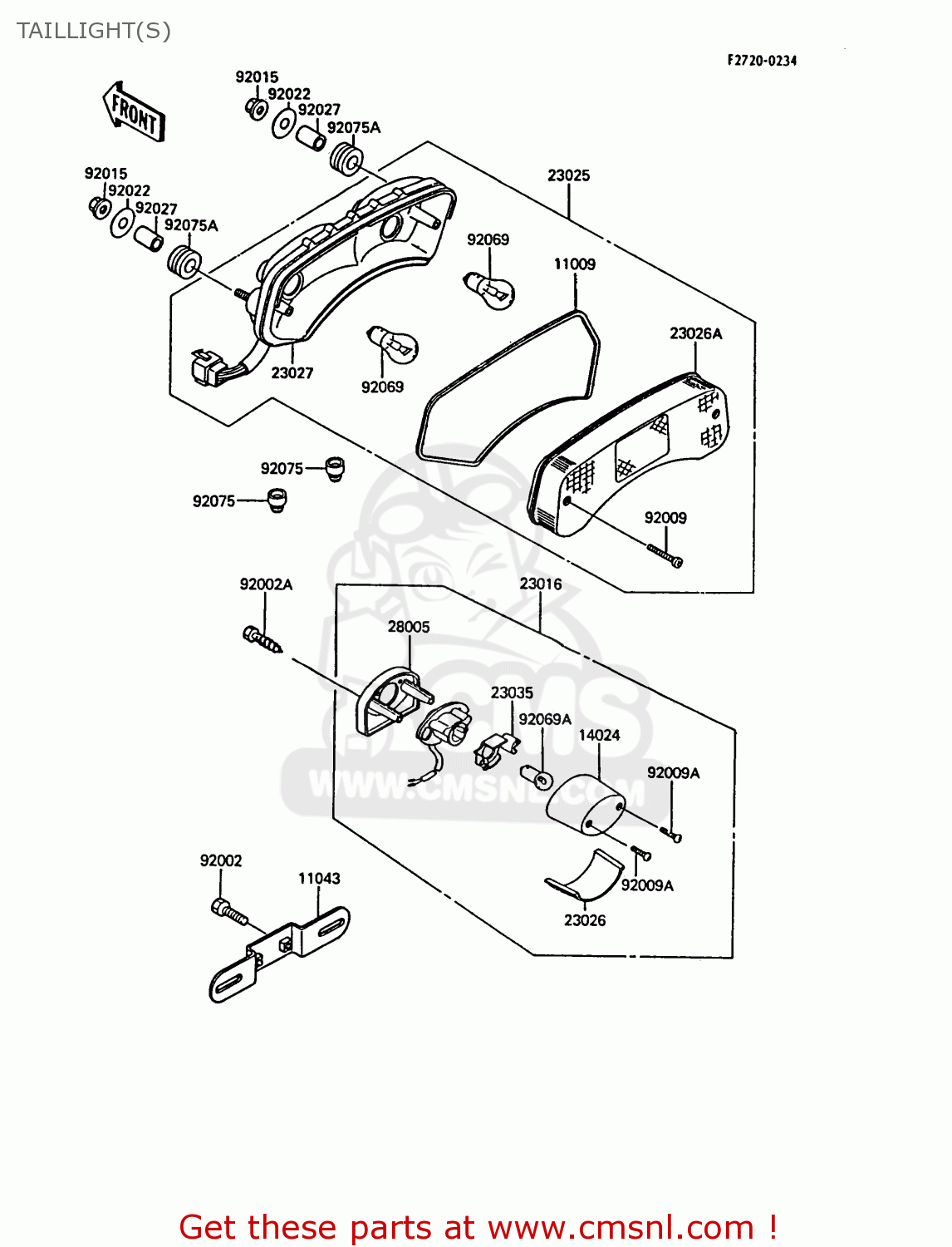 TAILLIGHT(S) EL250B3 ELIMINATOR 1989 SWITZERLAND FG