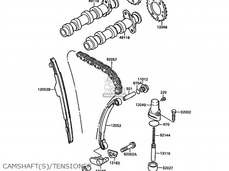 CAMSHAFT(S)/TENSIONER - EL250B3 ELIMINATOR 1989 SWITZERLAND FG