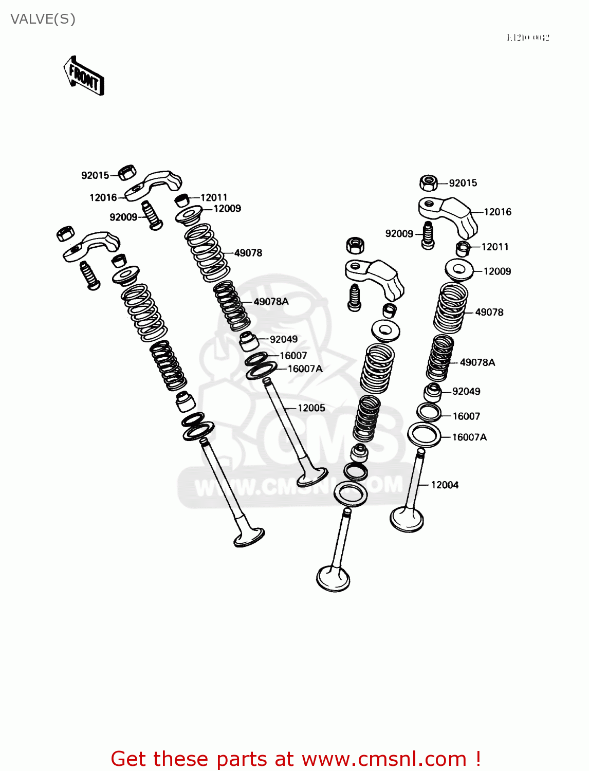 VALVE(S) EL250B3 ELIMINATOR 1989 USA CALIFORNIA
