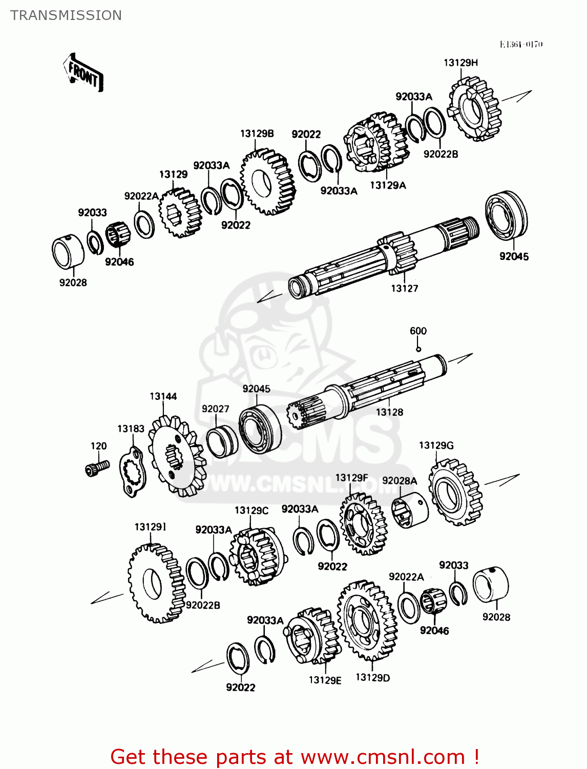 TRANSMISSION EL250B3 ELIMINATOR 1989 USA CALIFORNIA