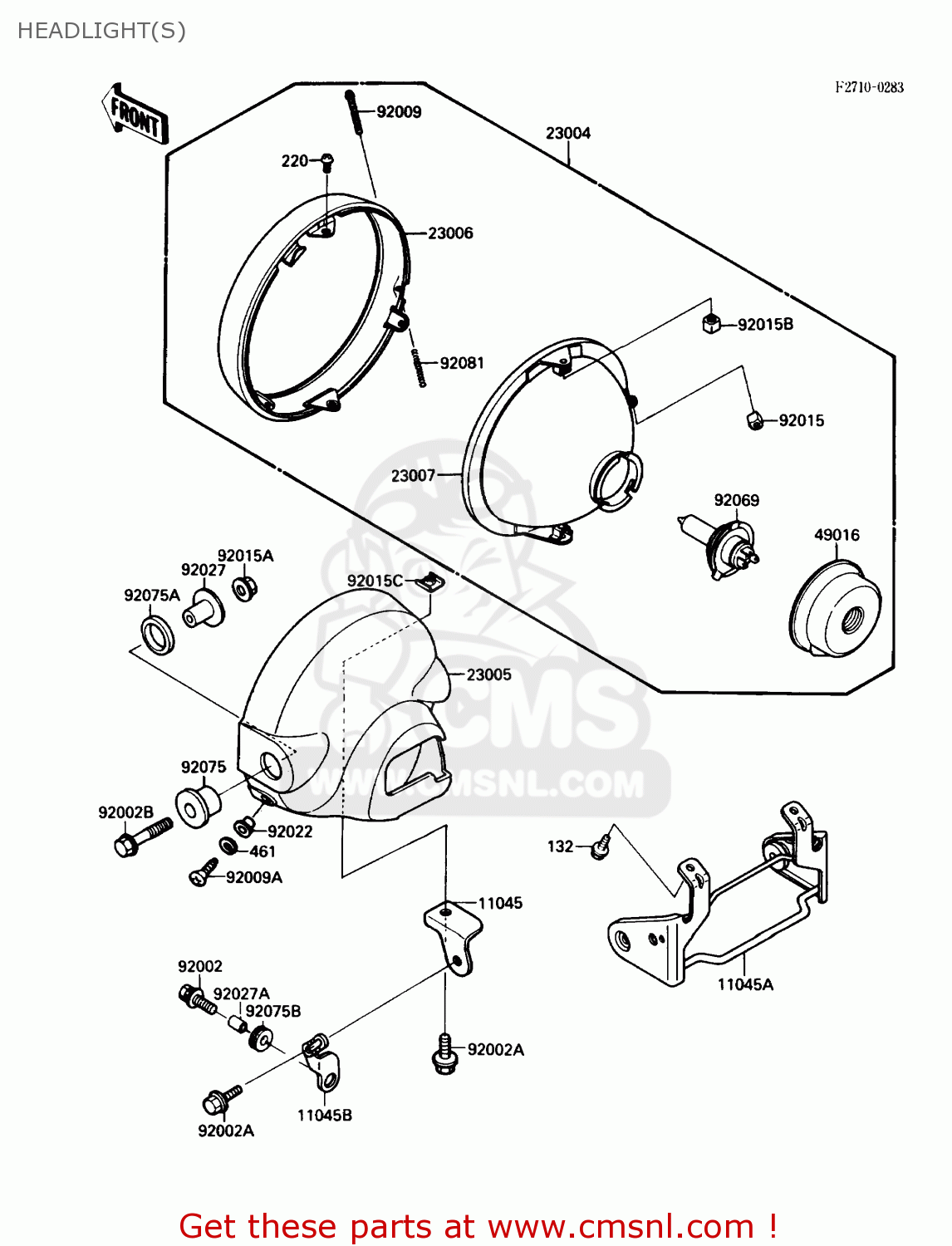 HEADLIGHT(S) EL250B3 ELIMINATOR 1989 USA CALIFORNIA
