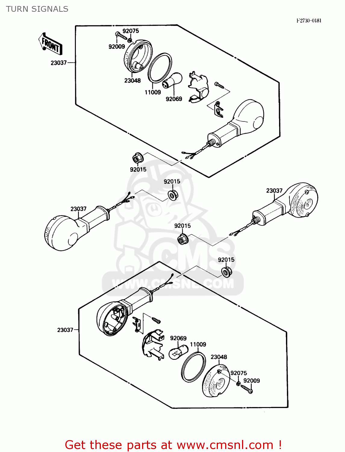 TURN SIGNALS EL250B3 ELIMINATOR 1989 USA CALIFORNIA