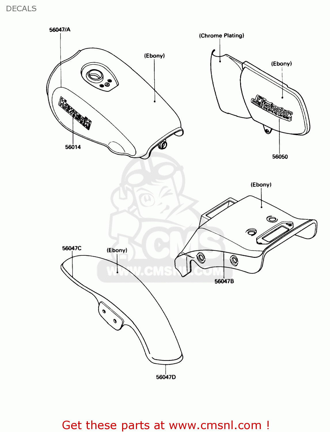 DECALS EL250B3 ELIMINATOR 1989 USA CALIFORNIA