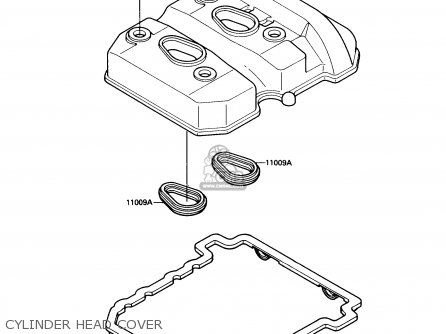 CYLINDER HEAD COVER - EL250B3 ELIMINATOR 1989 USA CALIFORNIA