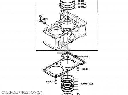 CYLINDER/PISTON(S) - EL250B3 ELIMINATOR 1989 USA CALIFORNIA