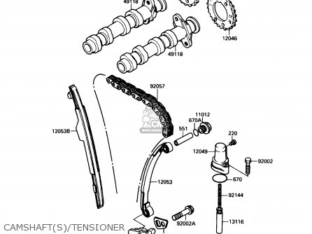 CAMSHAFT(S)/TENSIONER - EL250B3 ELIMINATOR 1989 USA CALIFORNIA