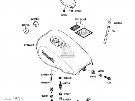 FUEL TANK - EL250B3 ELIMINATOR 1989 USA CALIFORNIA