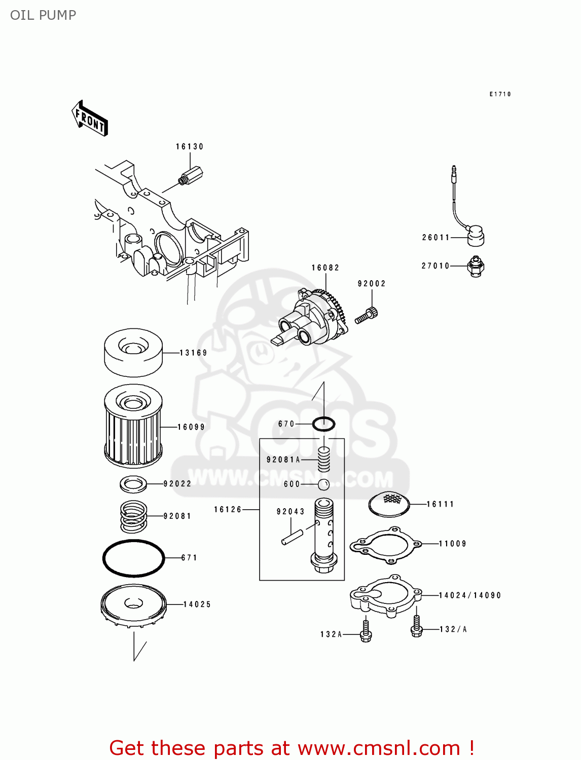 OIL PUMP EL250D1 ELIMINATOR 1990 FG