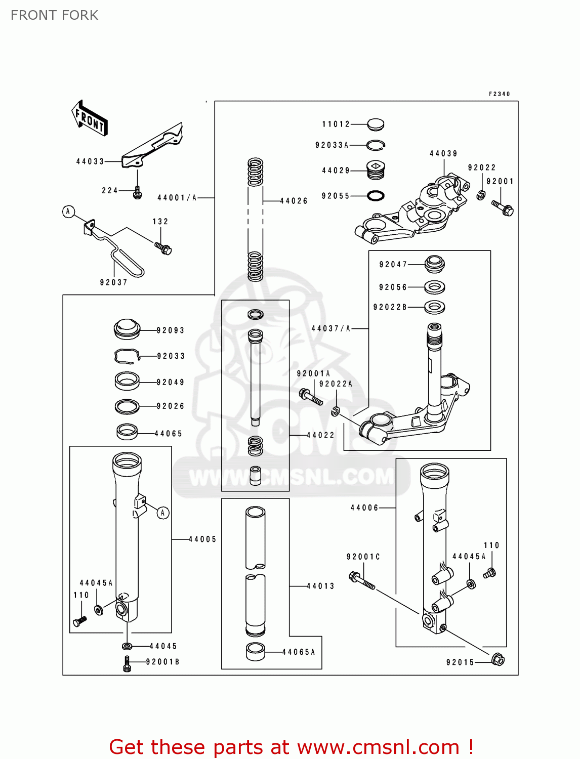 FRONT FORK EL250D1 ELIMINATOR 1990 FG