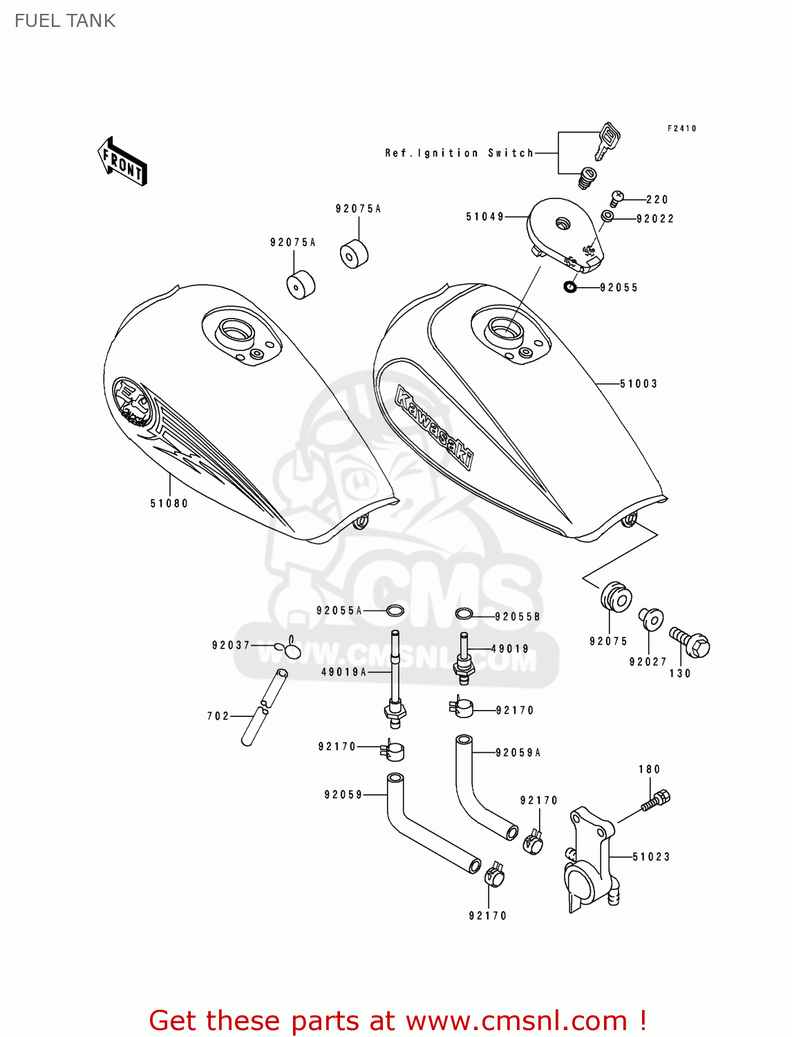 FUEL TANK EL250D1 ELIMINATOR 1990 FG