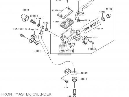 FRONT MASTER CYLINDER - EL250D1 ELIMINATOR 1990 FG