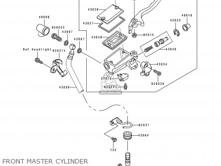 FRONT MASTER CYLINDER - EL250D1 ELIMINATOR 1990 FG