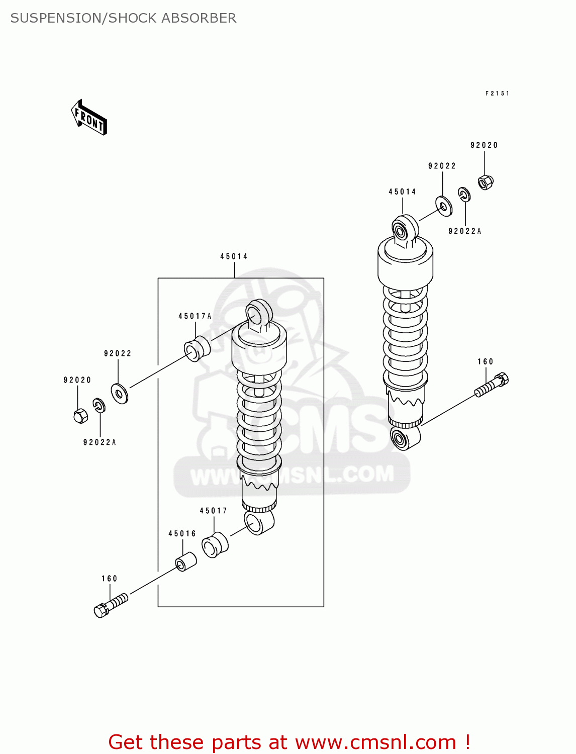 SUSPENSION/SHOCK ABSORBER EL250D2 ELIMINATOR 1991 SWEDEN