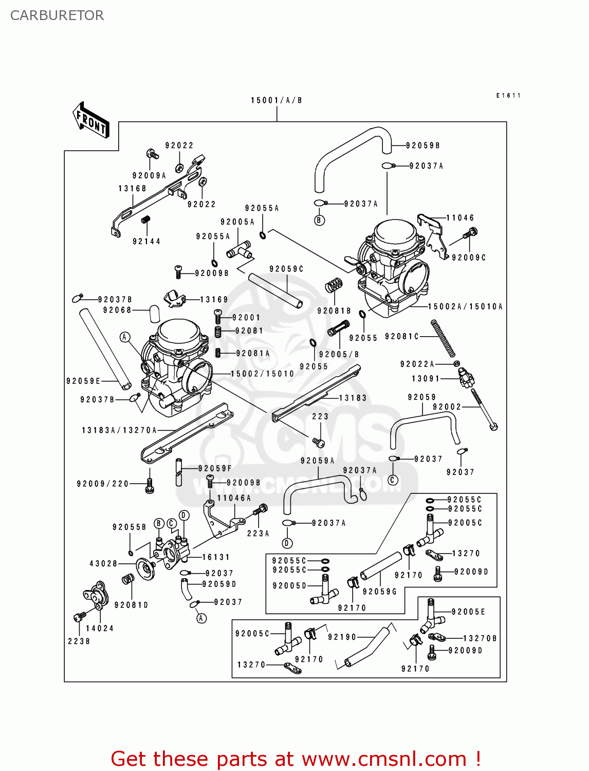 CARBURETOR EL250D3 ELIMINATOR 1992 SWEDEN