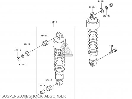 SUSPENSION/SHOCK ABSORBER - EL250D3 ELIMINATOR 1992 SWEDEN