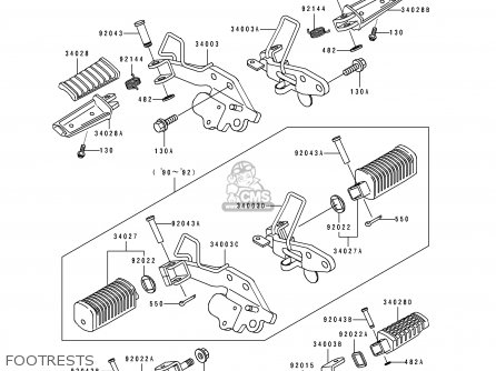 FOOTRESTS - EL250D3 ELIMINATOR 1992 SWEDEN