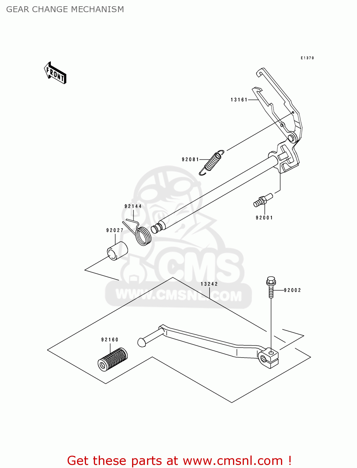 GEAR CHANGE MECHANISM EL250D4 ELIMINATOR 1993 UNITED KINGDOM GR
