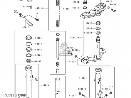 FRONT FORK - EL250D4 ELIMINATOR 1993 UNITED KINGDOM GR