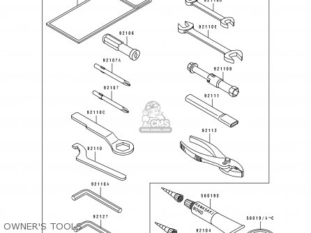 OWNER'S TOOLS - EL250D4 ELIMINATOR 1993 UNITED KINGDOM GR