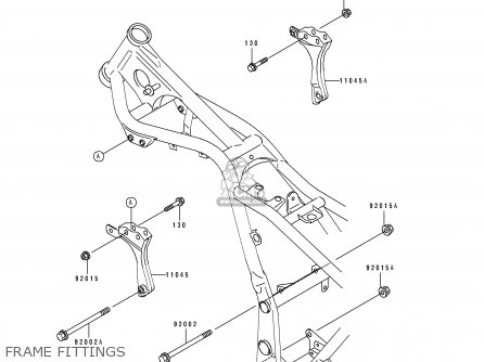 FRAME FITTINGS - EL250D5 ELIMINATOR 1994 UNITED KINGDOM NL FG GR IT SD
