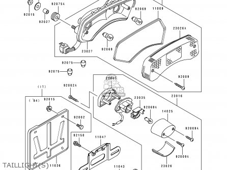 TAILLIGHT(S) - EL250D5 ELIMINATOR 1994 UNITED KINGDOM NL FG GR IT SD