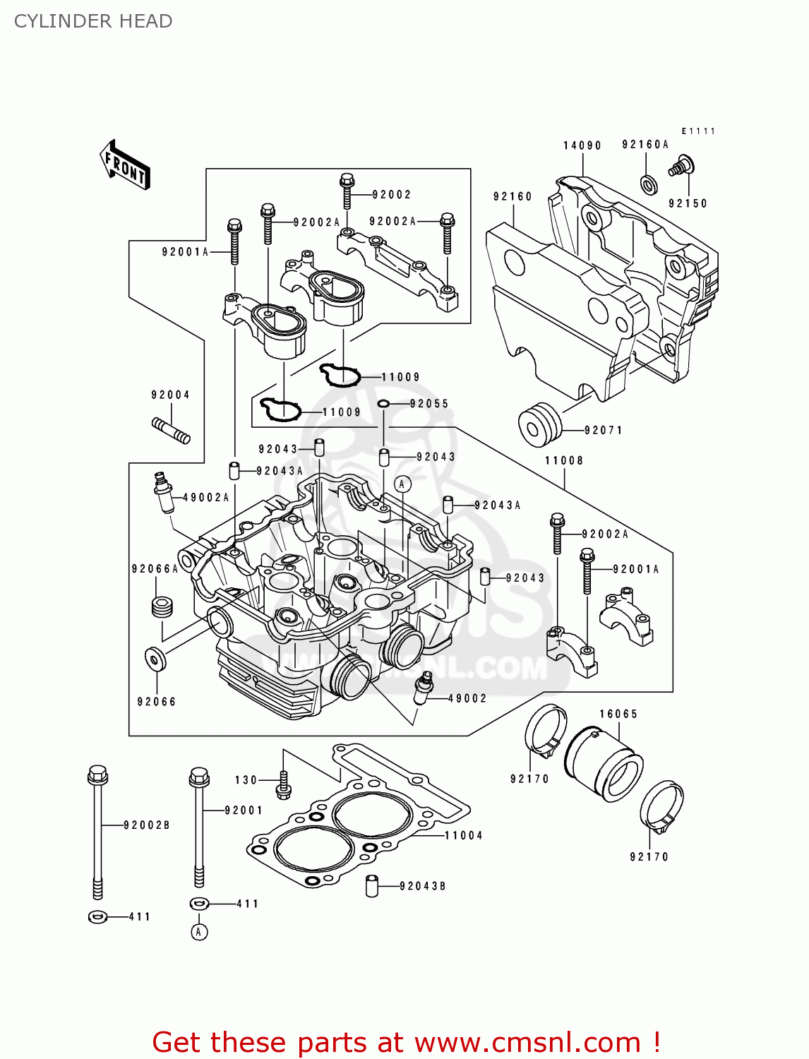 CYLINDER HEAD EL250D7 ELIMINATOR 1996 EUROPE GR