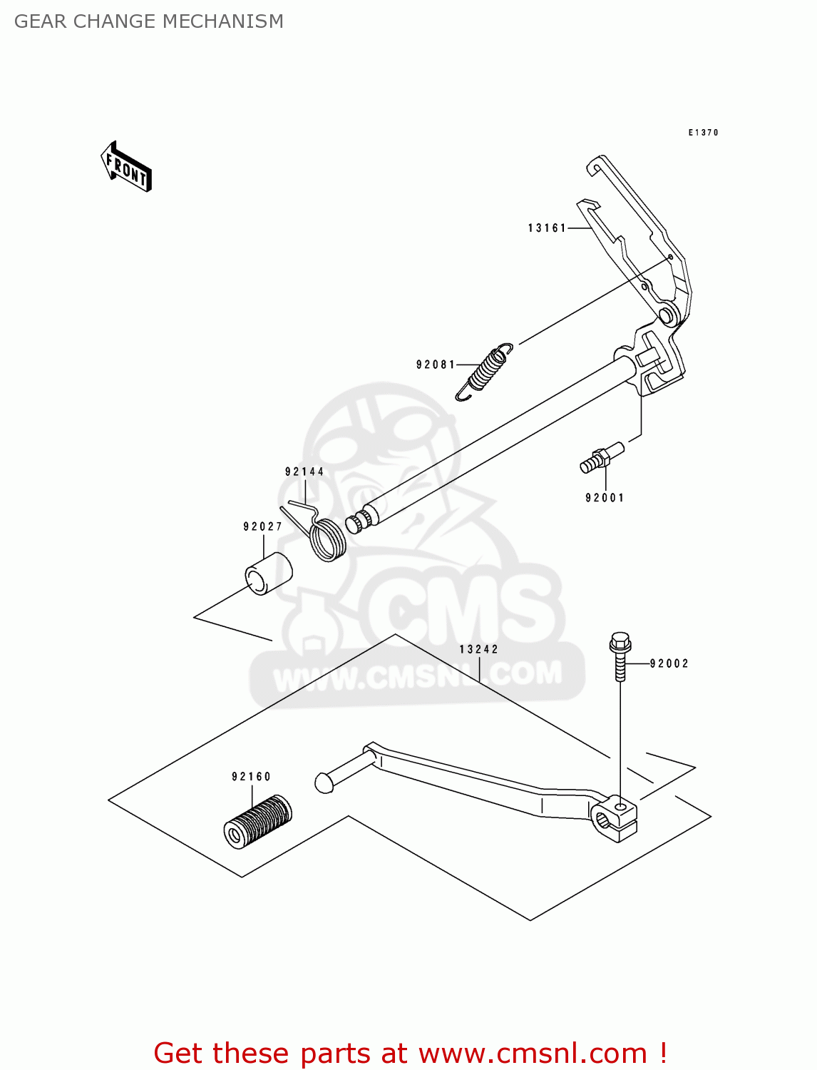 GEAR CHANGE MECHANISM EL250D7 ELIMINATOR 1996 EUROPE GR