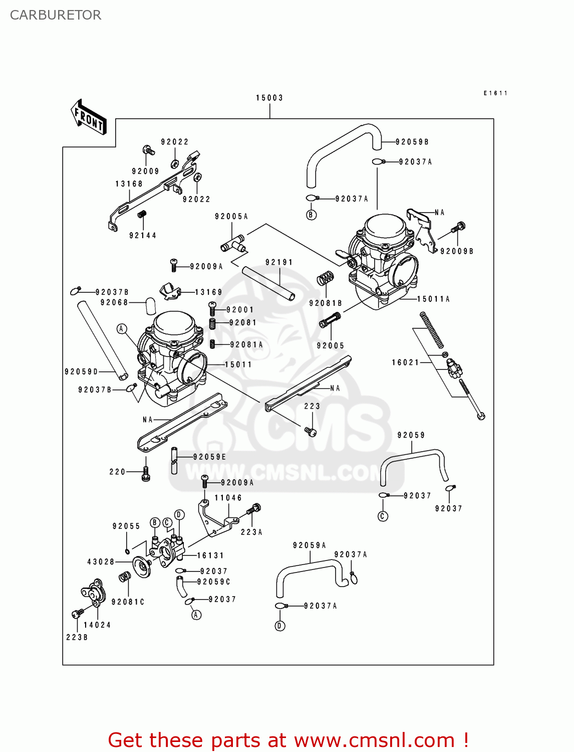 CARBURETOR EL250D7 ELIMINATOR 1996 EUROPE GR