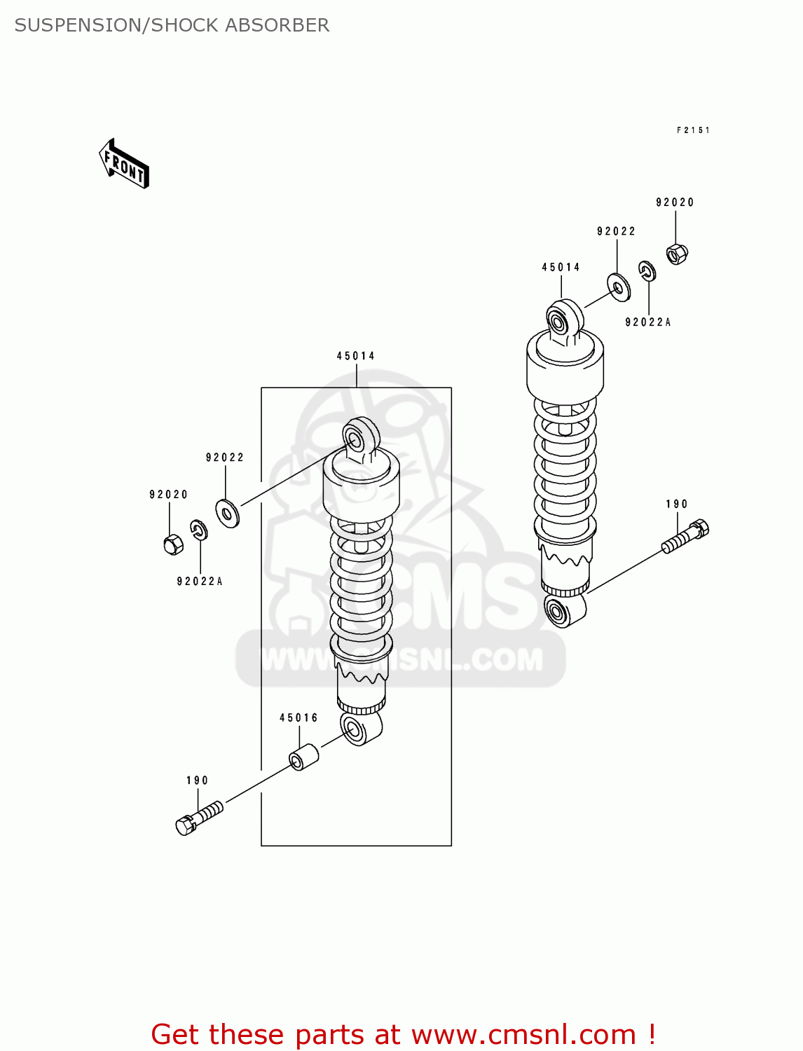 SUSPENSION/SHOCK ABSORBER EL250D7 ELIMINATOR 1996 EUROPE GR
