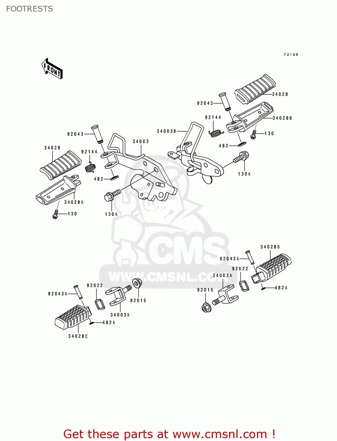 FOOTRESTS EL250D7 ELIMINATOR 1996 EUROPE GR
