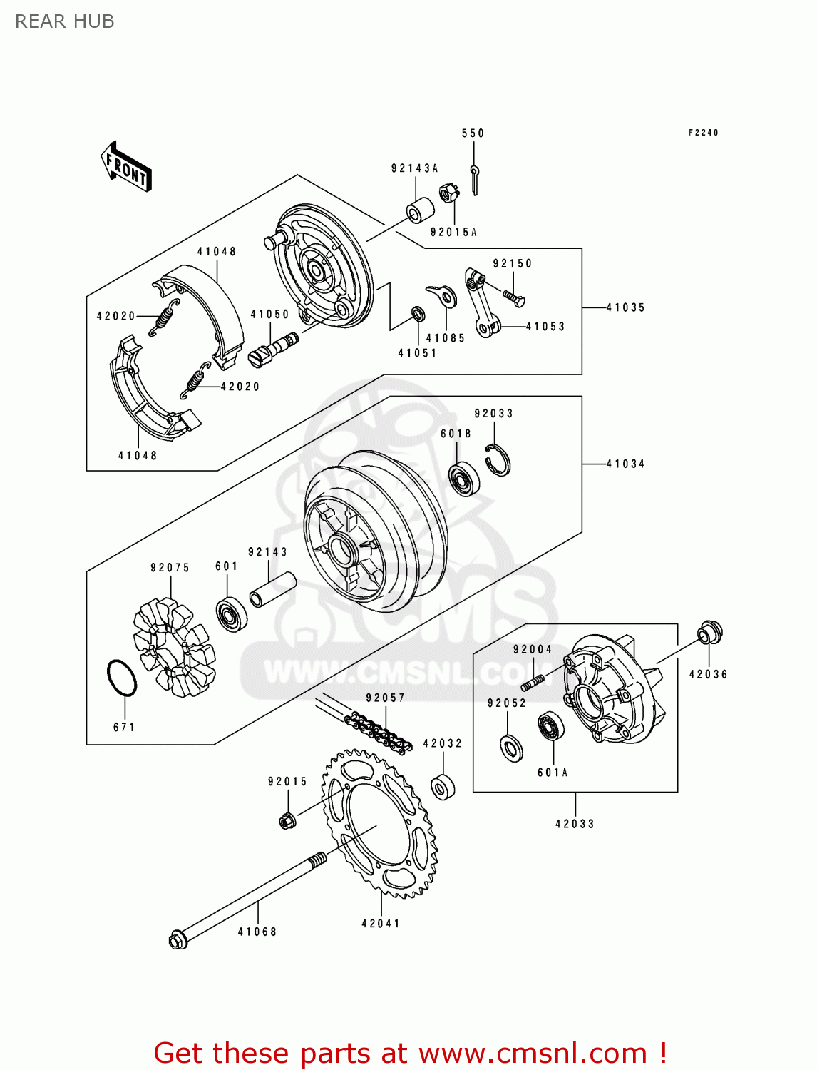 REAR HUB EL250D7 ELIMINATOR 1996 EUROPE GR