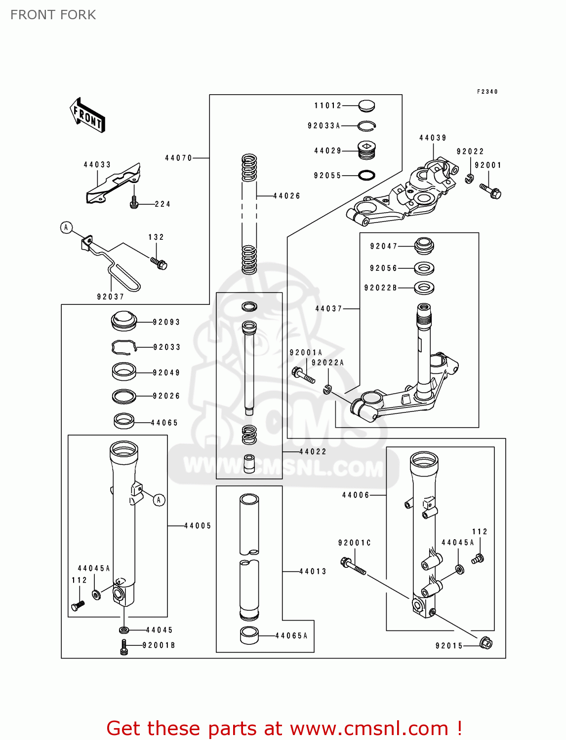 FRONT FORK EL250D7 ELIMINATOR 1996 EUROPE GR