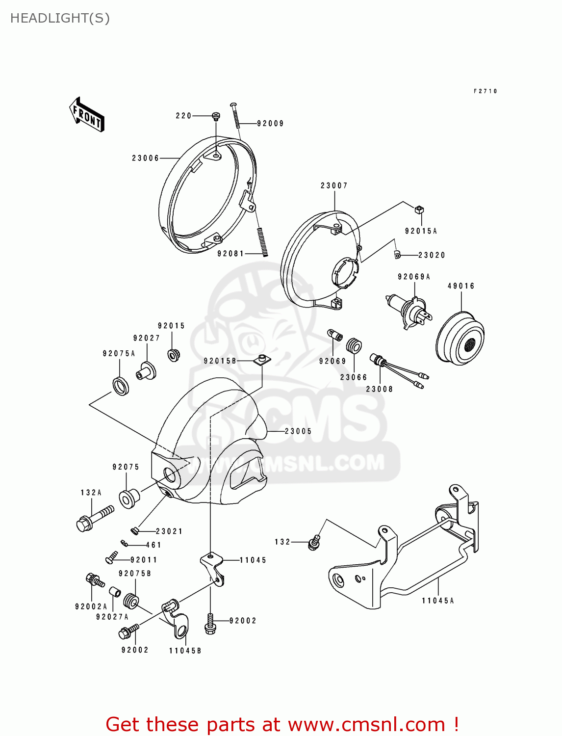HEADLIGHT(S) EL250D7 ELIMINATOR 1996 EUROPE GR